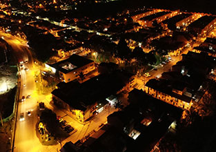 Comparison Before and After This LED Road Lighting Projects